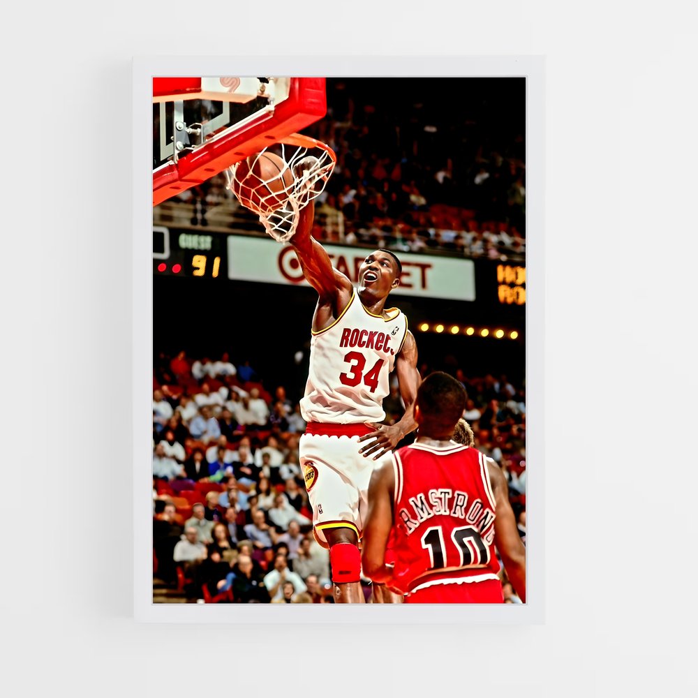 Poster Hakeem olajuwon – affiche Basketball (vue 3)